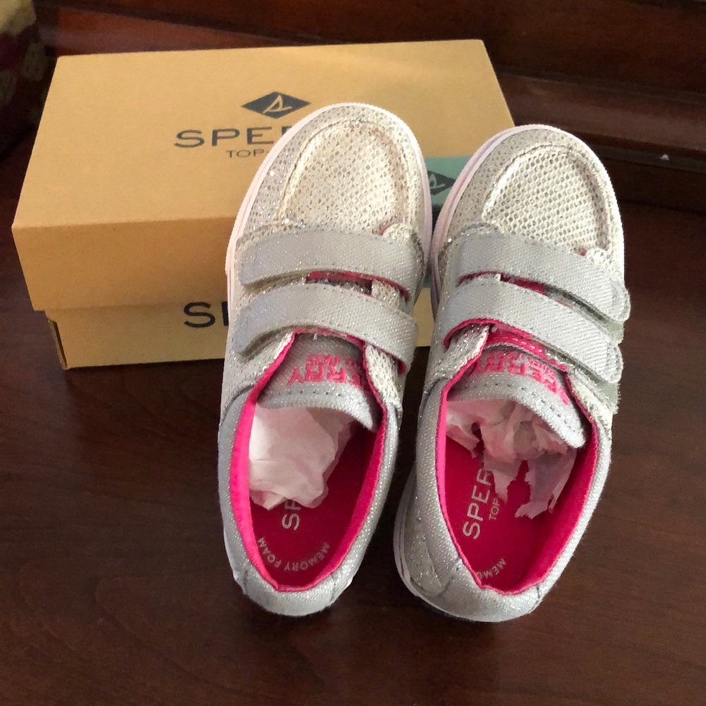 Toddler Girls Sperry Metallic Topsider 9.5 W